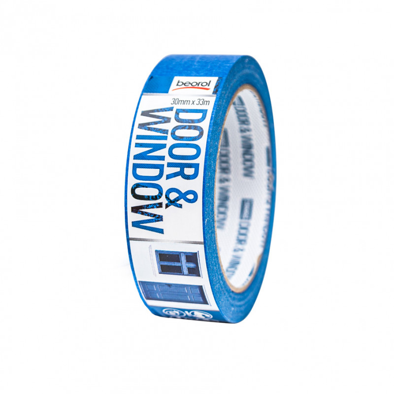 Masking tape Door & Window protection 30mm x 33m, 80ᵒC DK30 Beorol