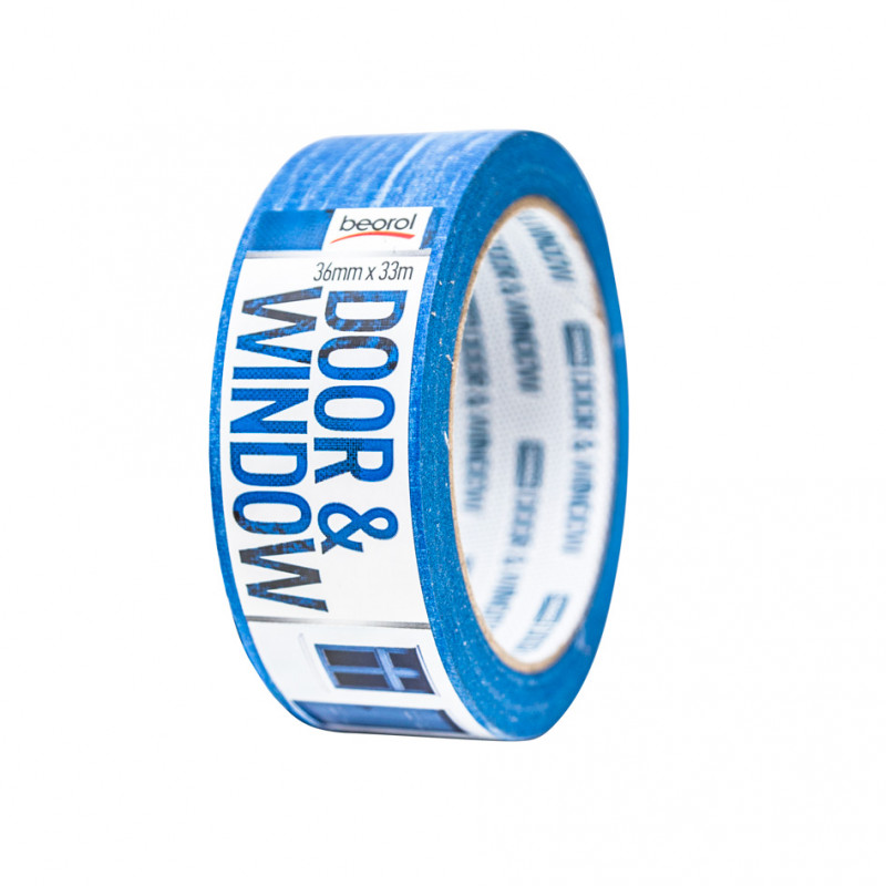 Masking tape Door & Window protection 36mm x 33m, 80ᵒC DK36 Beorol d.o.o