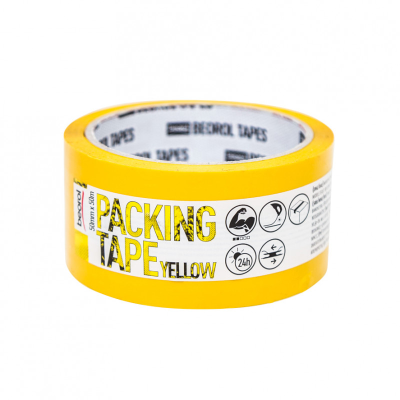 Packing tape, 50mm x 50m, yellow KSZU Beorol d.o.o