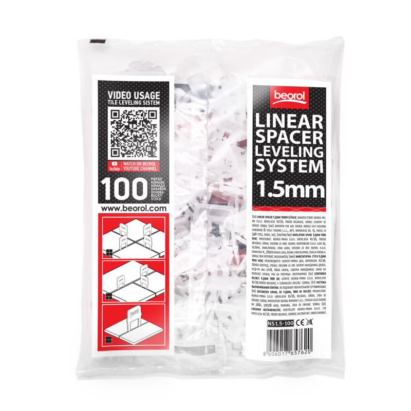 linear spacer 1 5mm 100 pcs ns1 5 100