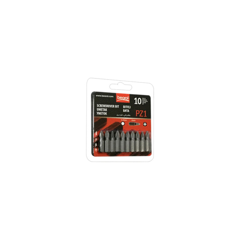 Screwdriver bit PZ1 10pcs PZ1U10 Beorol