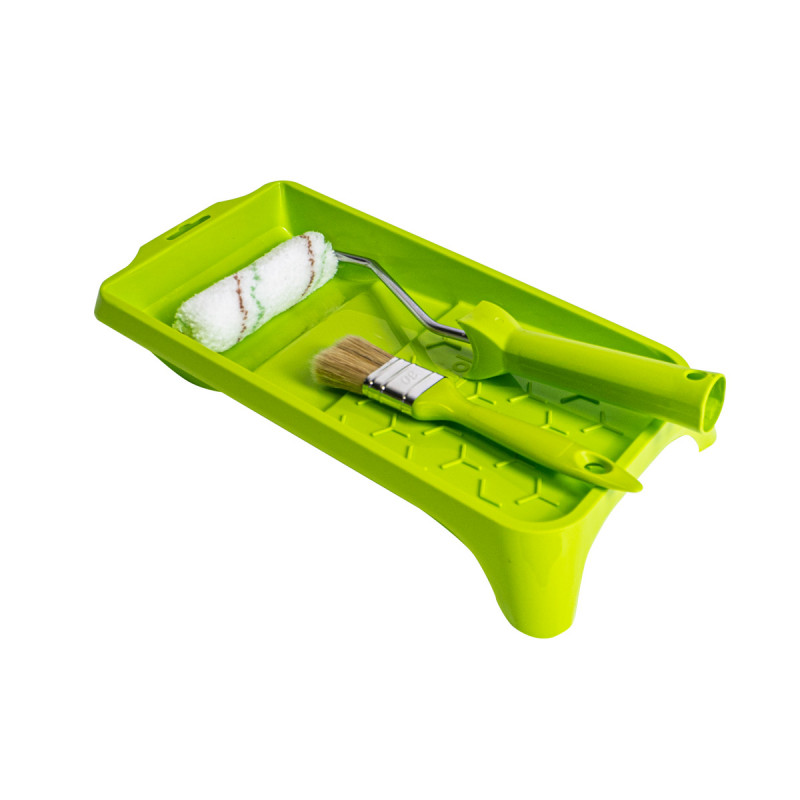 Spring Set small-green:tray,brush,mini roller 