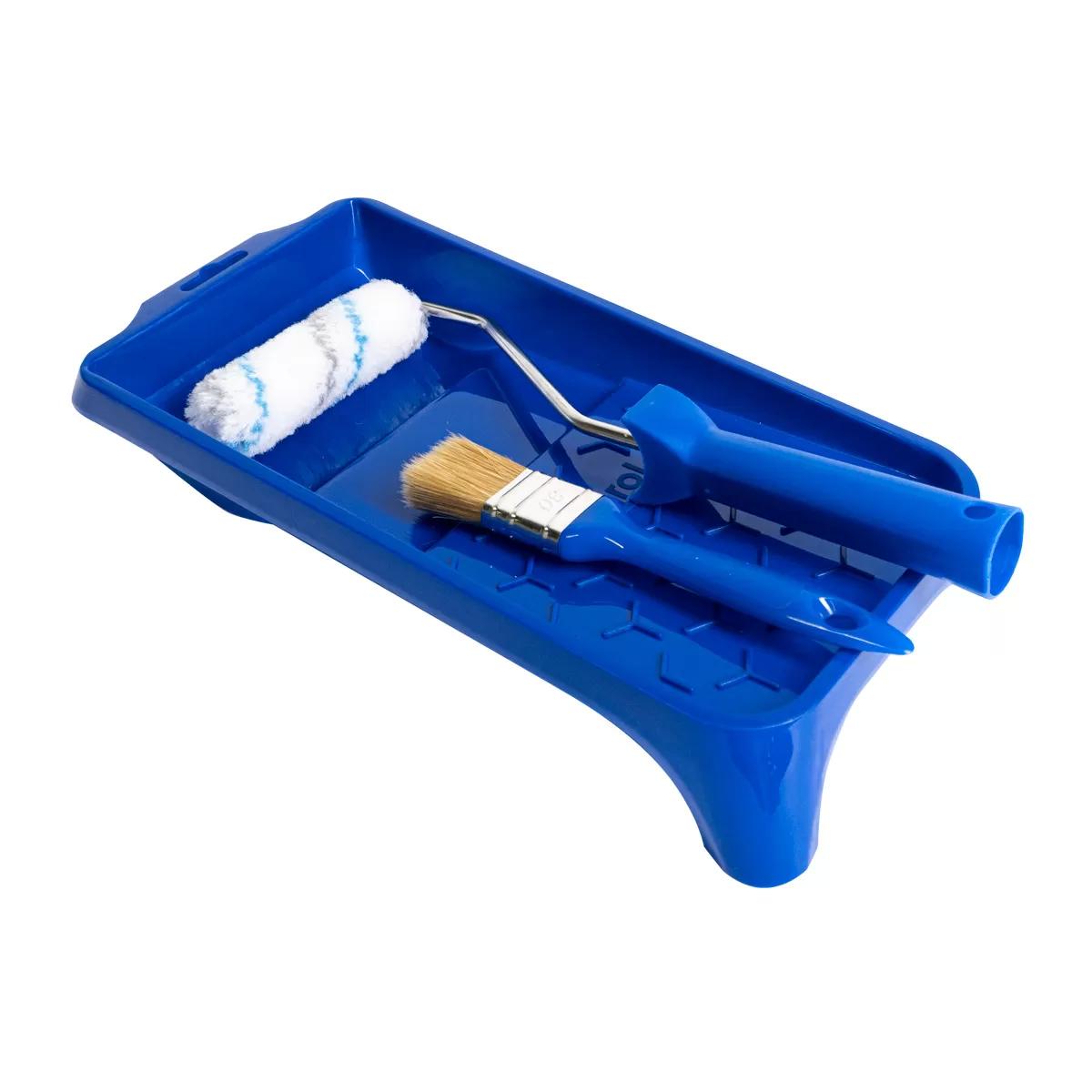 Blue Painting Set - tray,brush, mini roller 