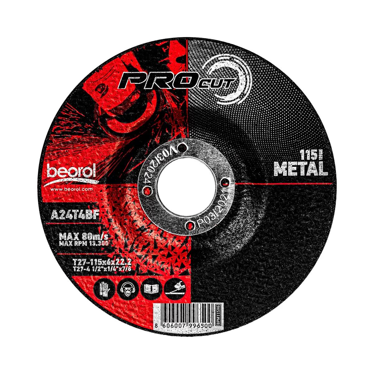 Grinding wheel for metal, ø115x6mm 