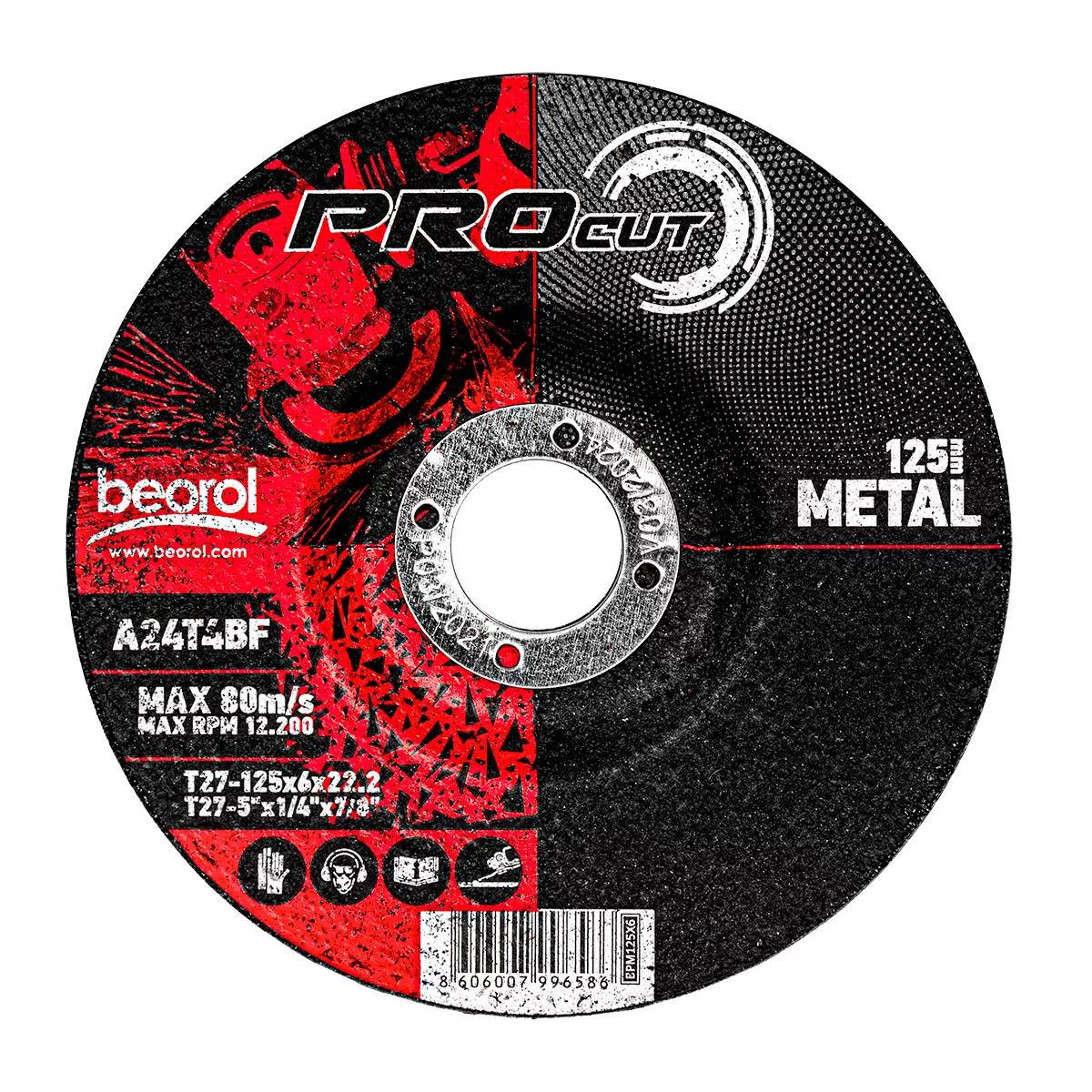 Grinding wheel for metal, ø125x6mm 