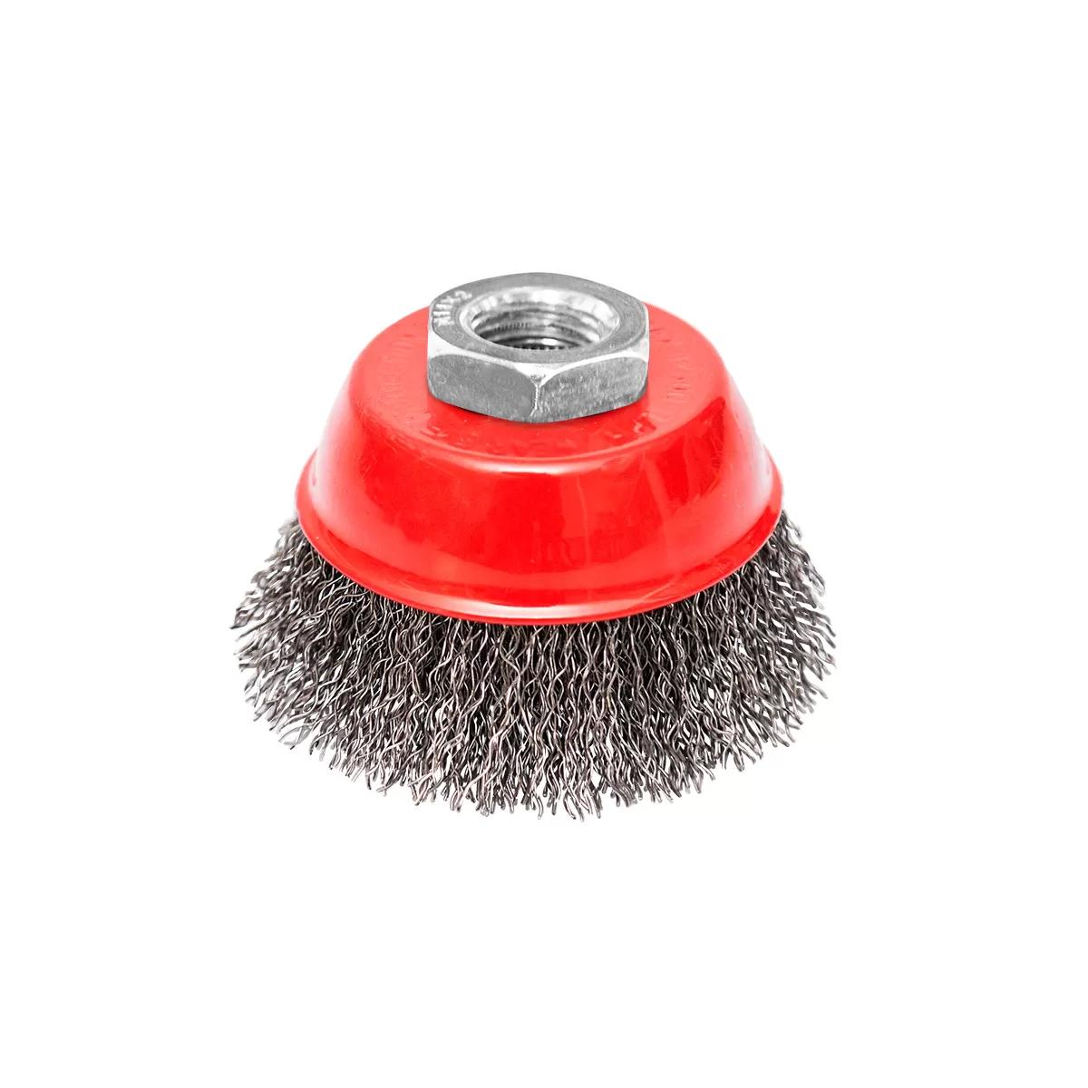 Circular cup brush, steel wire ø65mm, for angle grinder 