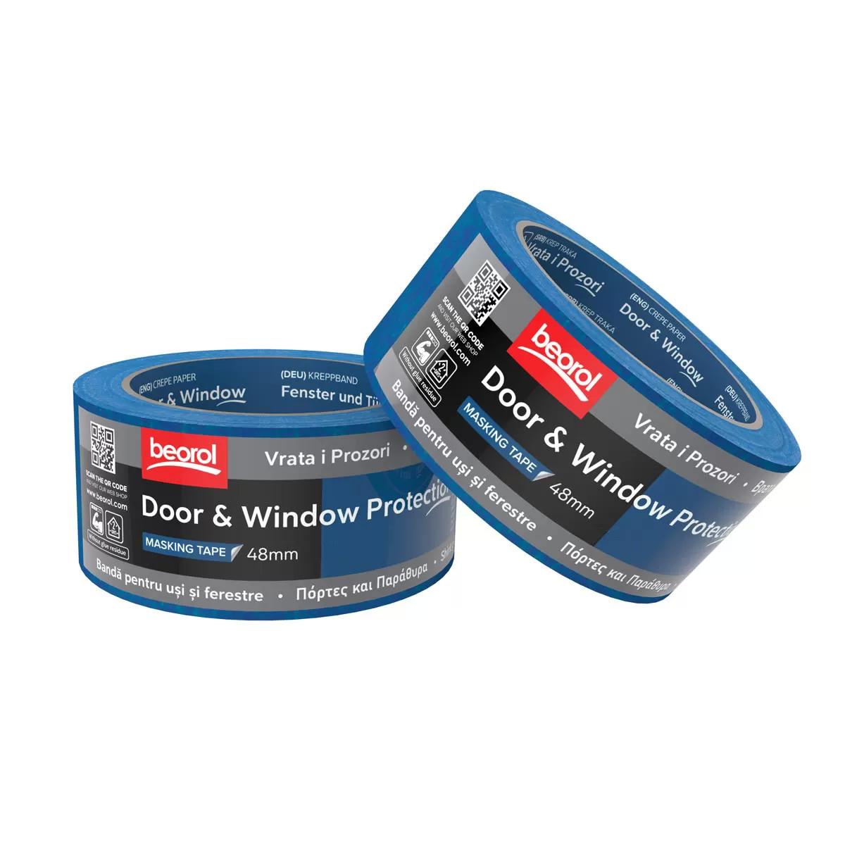 Masking tape Door & Window protection 48mm x 50m, 80ᵒC 