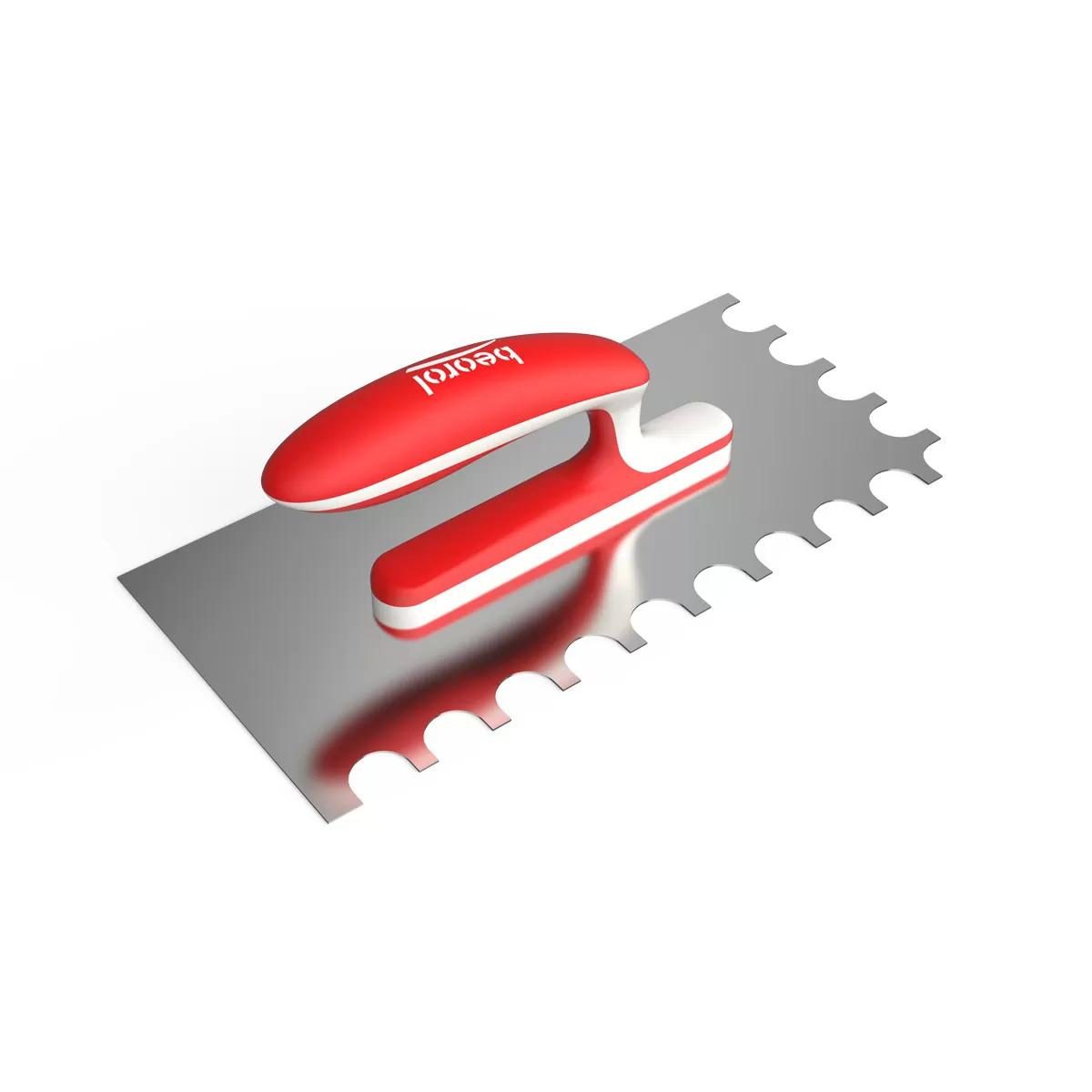 Expert semi-circular notched trowel 