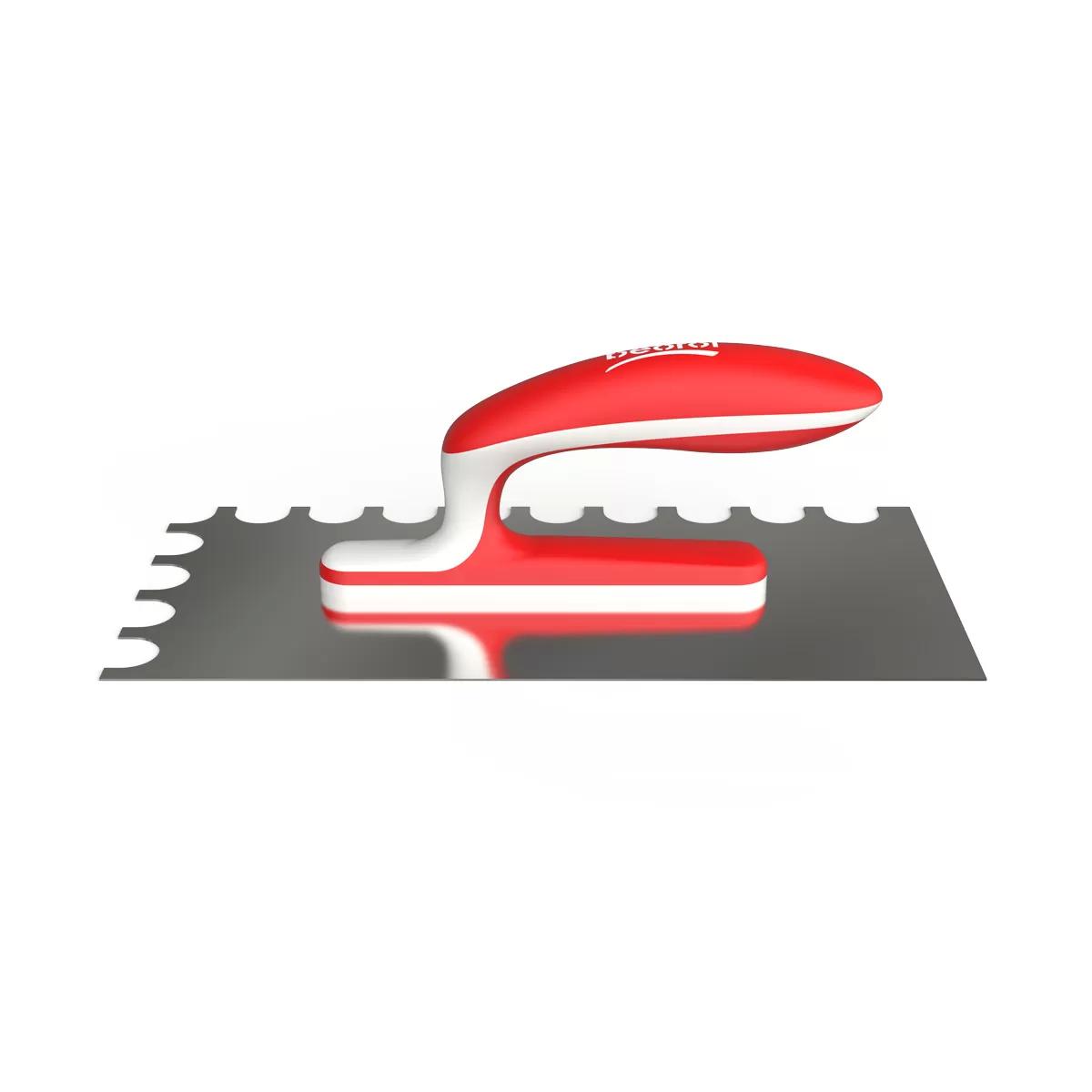 Expert semi-circular notched trowel 