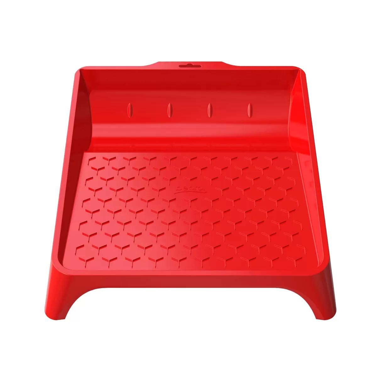 Plastic paint tray 36x36 cm, red 