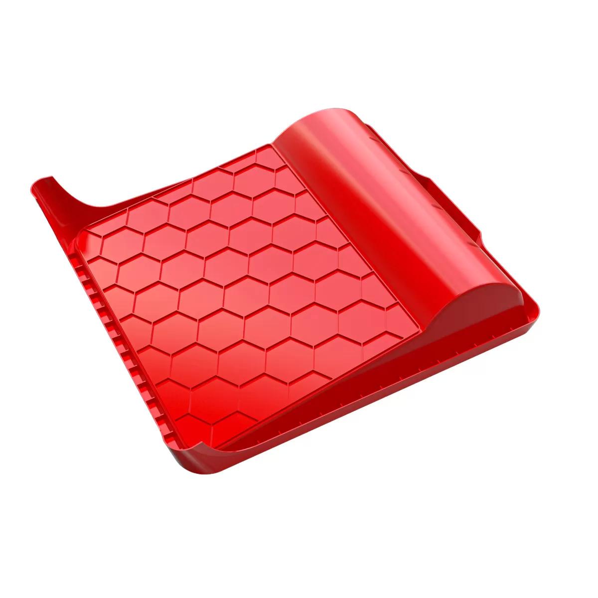 Plastic paint tray 36x36 cm, red 
