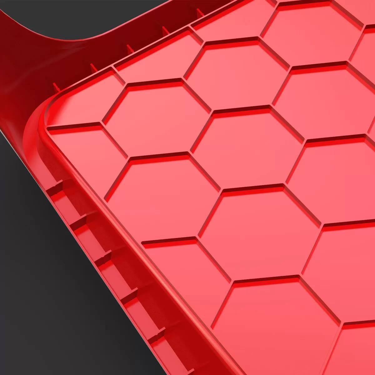 Plastic paint tray 36x36 cm, red 