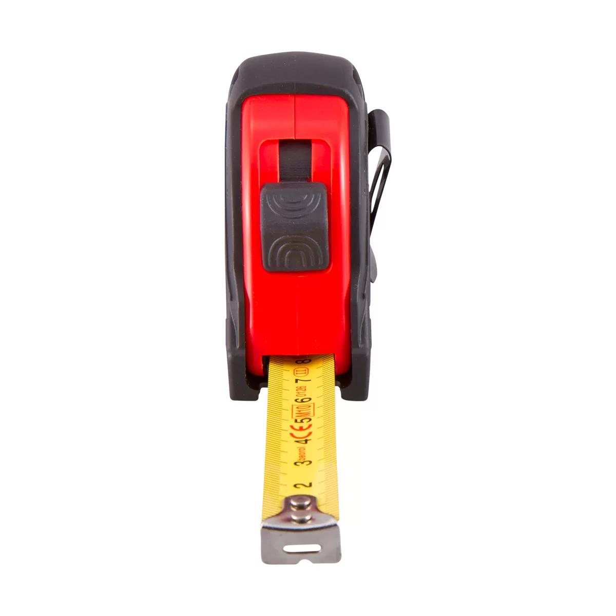 Steel measuring tape 10ft/ 3m,red body/black cover 