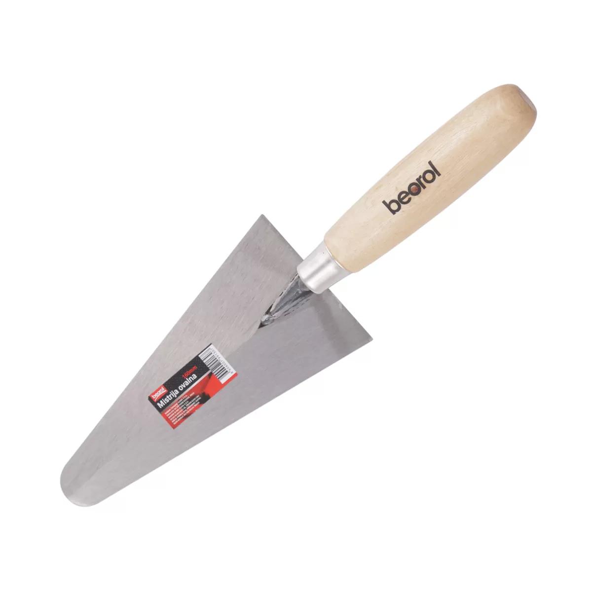 Bricklaying trowel-wooden handl-round shape 160mm 