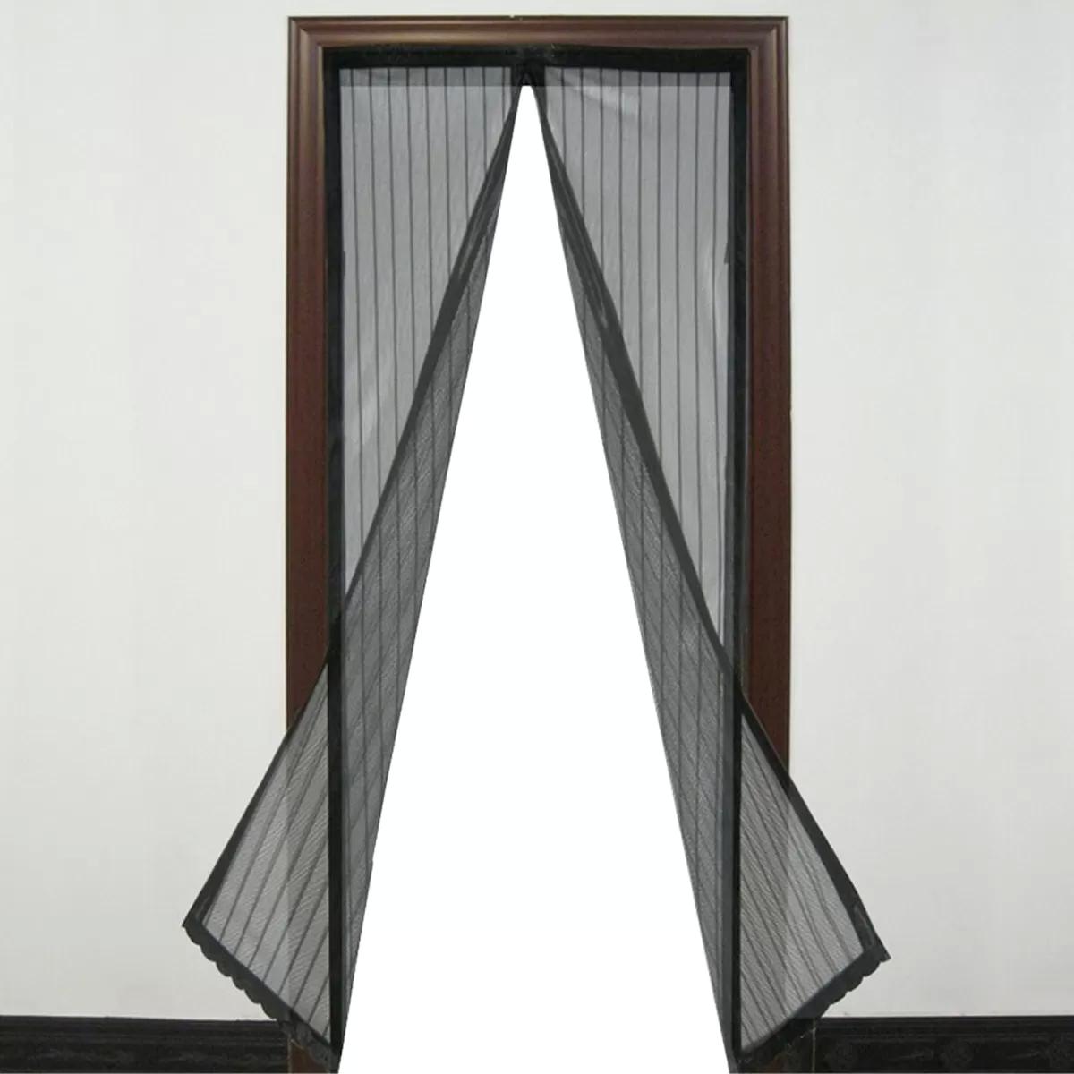 Magnetic door curtain, black 