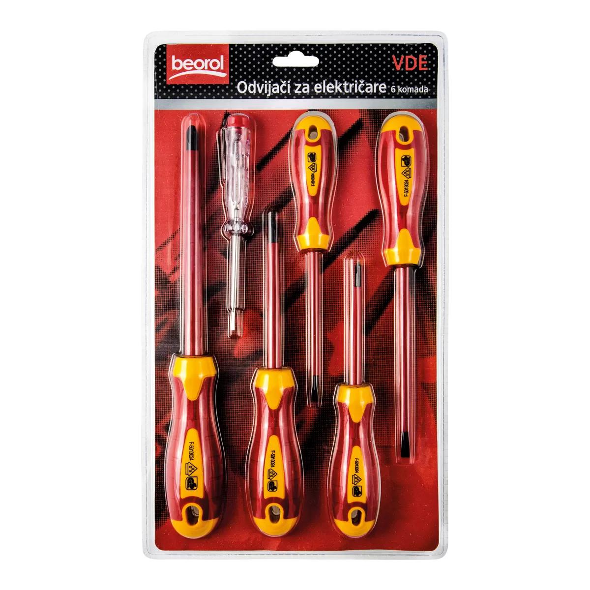 VDE insulated screwdriver set, 6pcs 