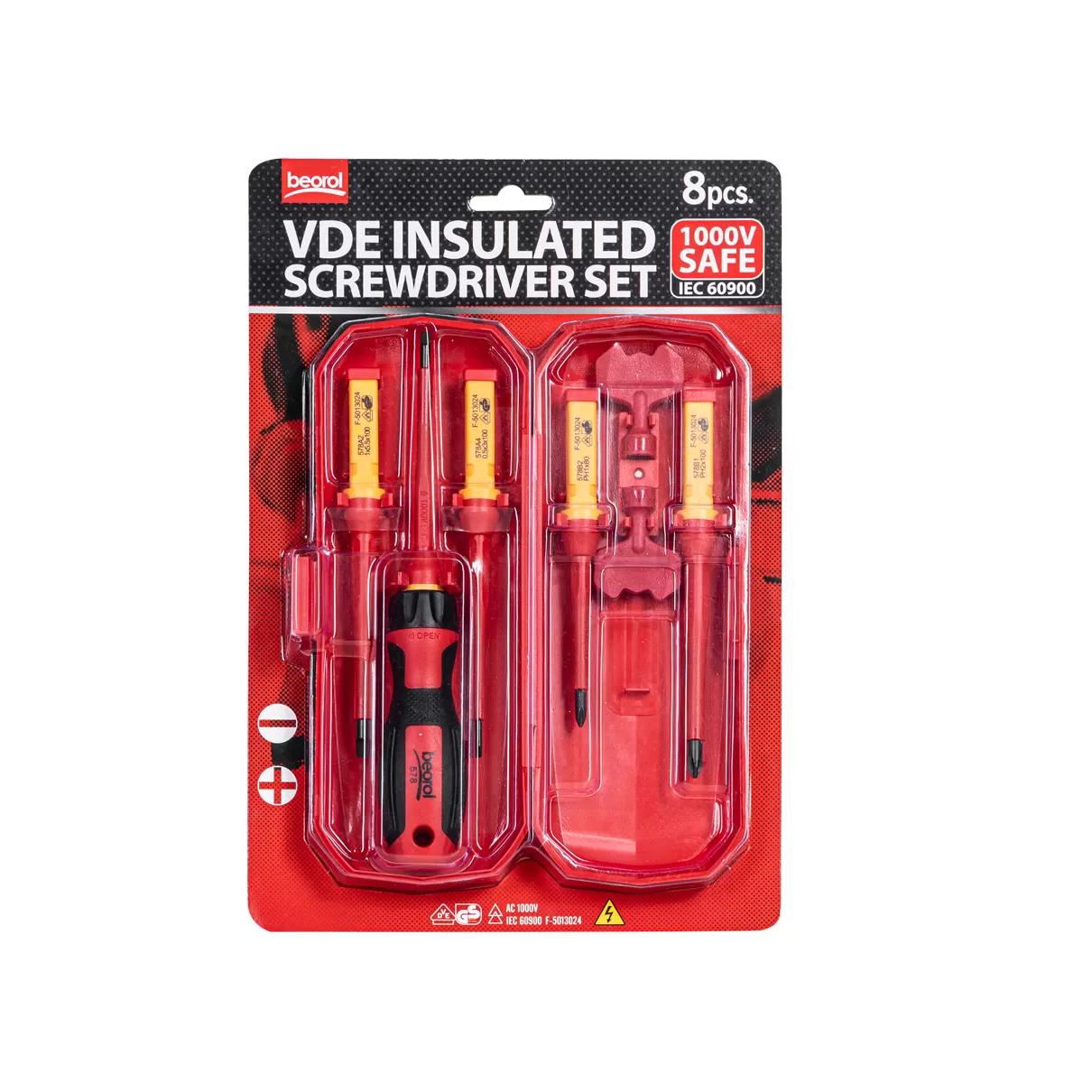 8pcs VDE insulated screwdriver set 