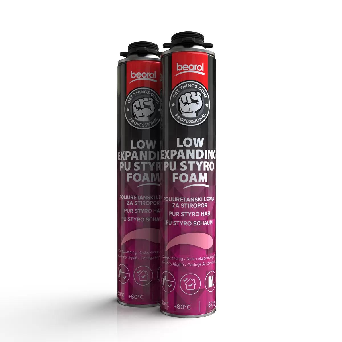 PU styrofoam low expanding gun grade, 750ml 