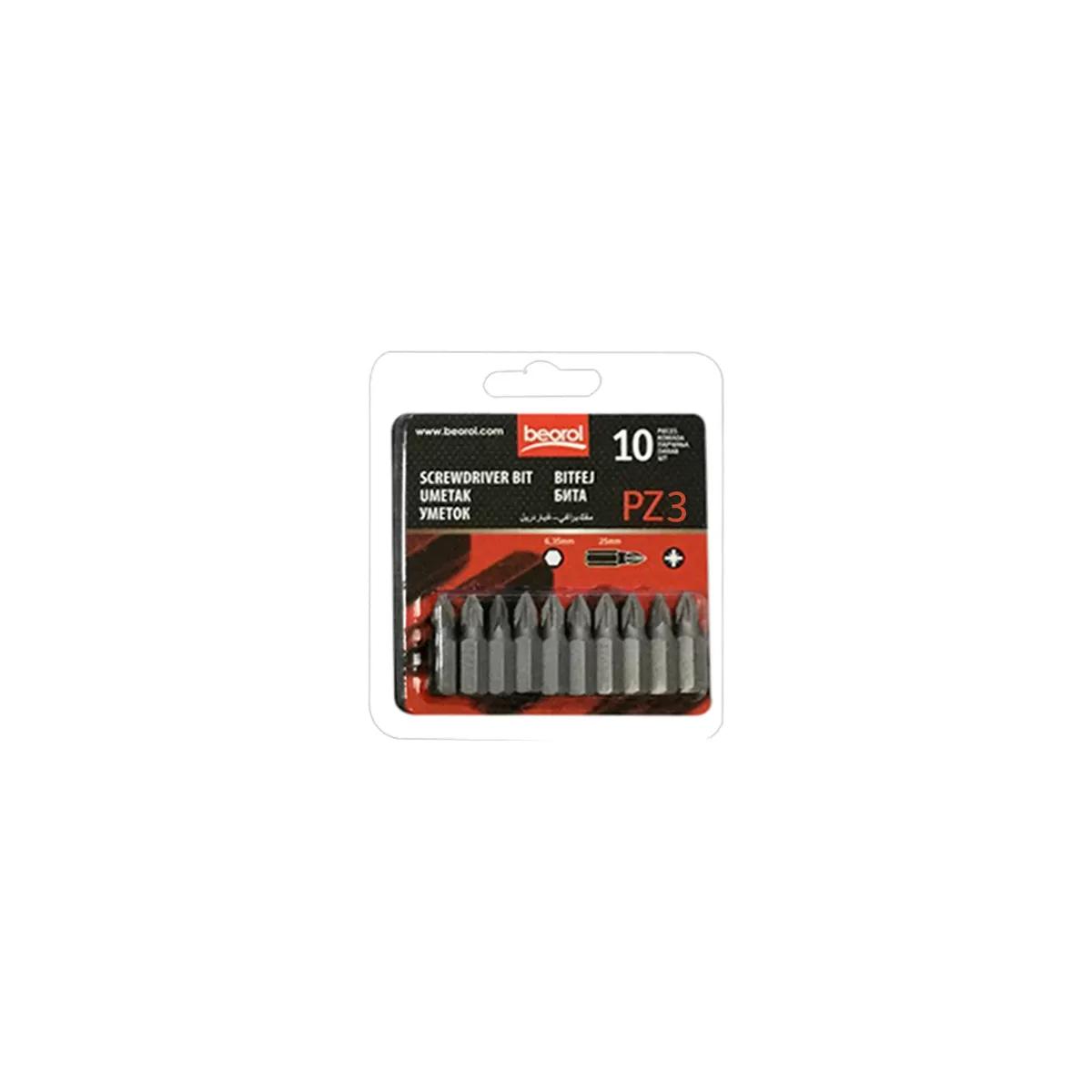 Screwdriver bit PZ3 10pcs 