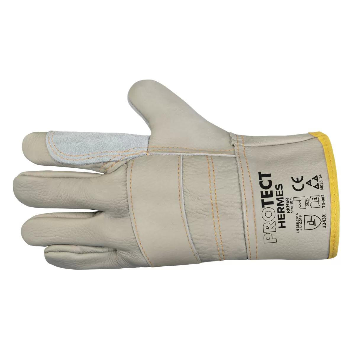 Megerősített bőrkesztyű Hermes 