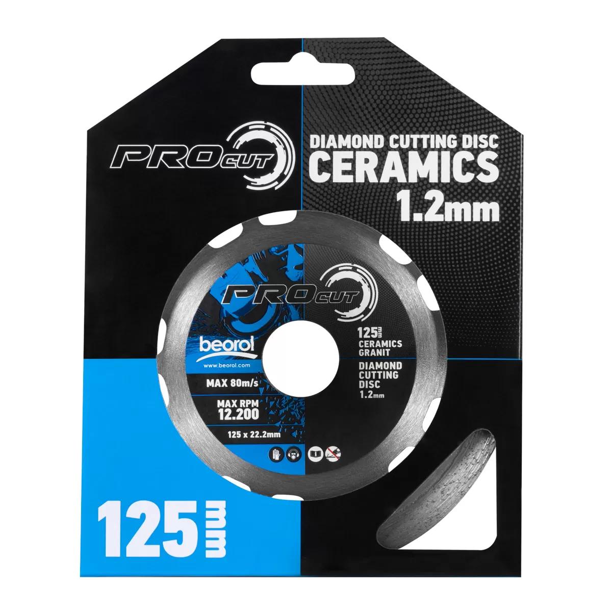 Diamond cutting disc for ceramic and granite 125mm 