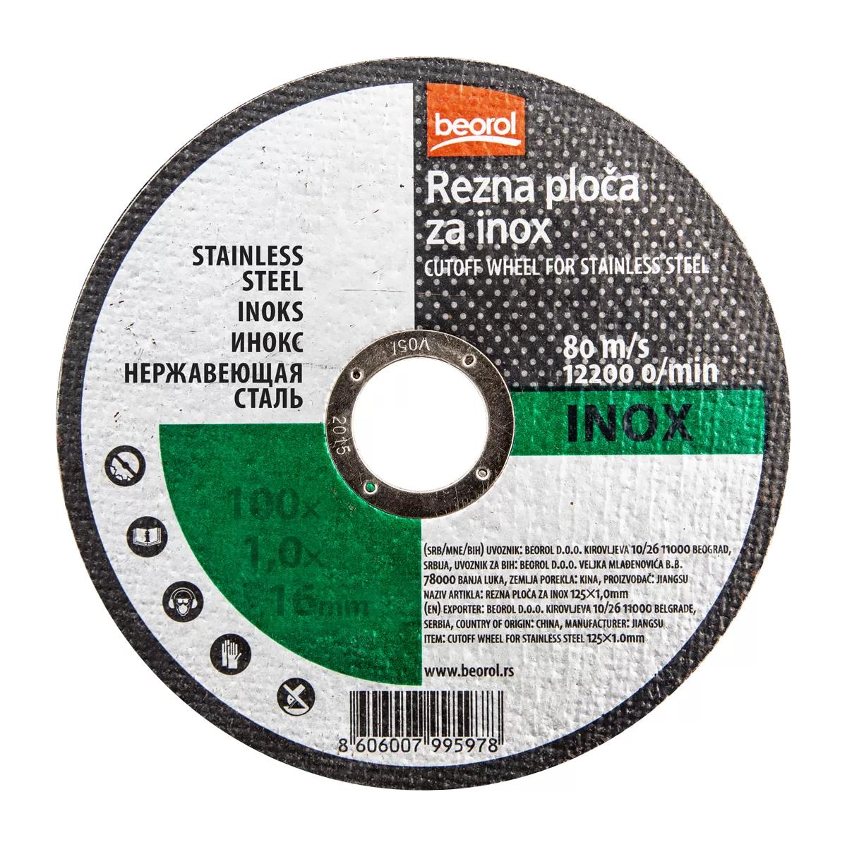 Cutting disc for stainless steel, ø100mm 