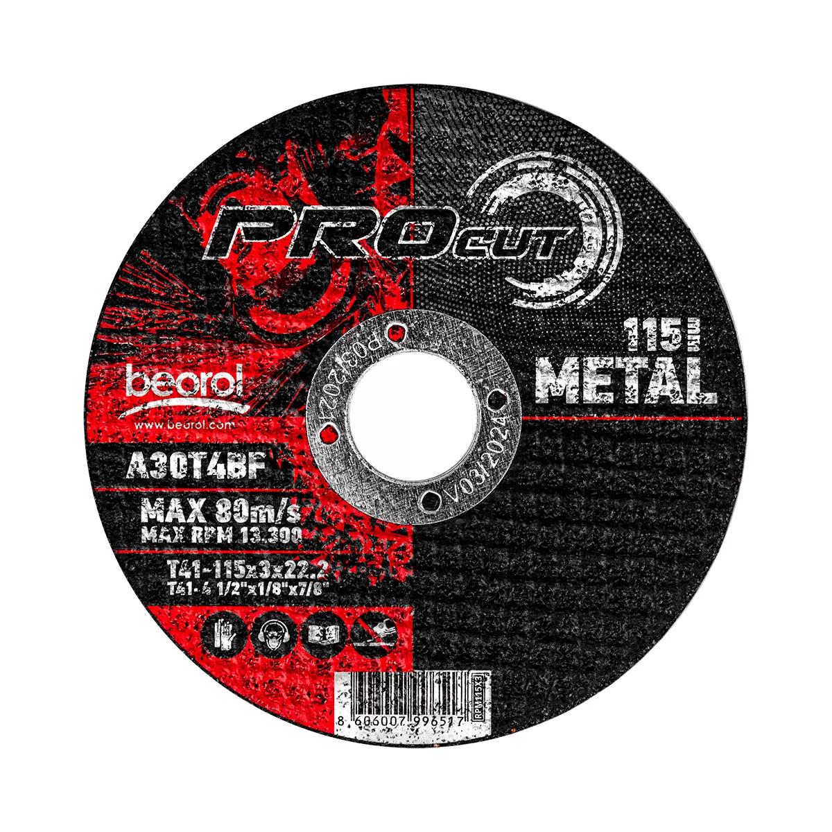 Cutting disc for metal, ø115x3mm 