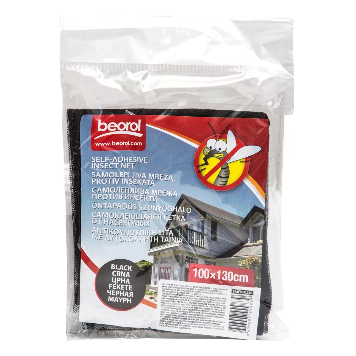 Selfadhesive insect net 100x130, black 