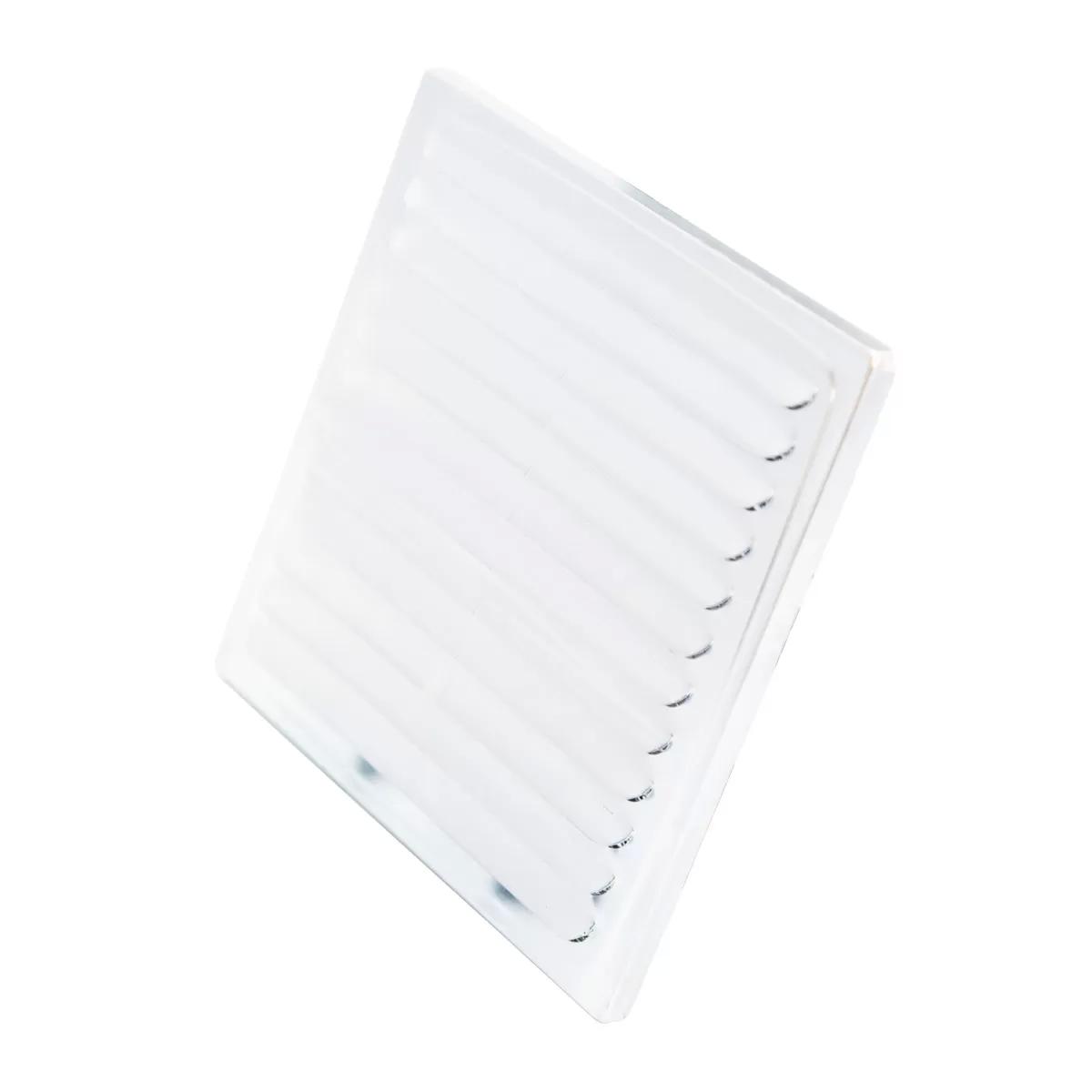 Ventilation grid, without extension, white ø100, 150x150mm 