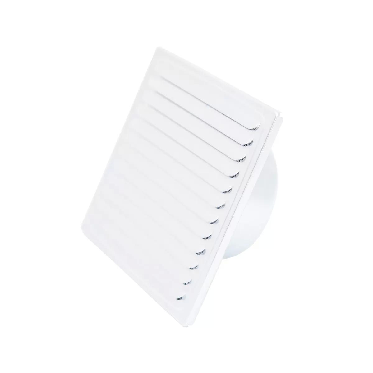 Ventilation grid, white ø100, 150x150mm 