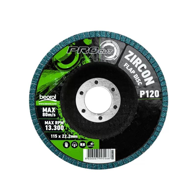 Flap disc zirkon ø115mm, grit 120 