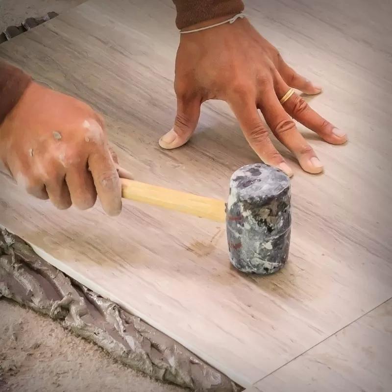 Rubber hammer, wood handle 500gr 