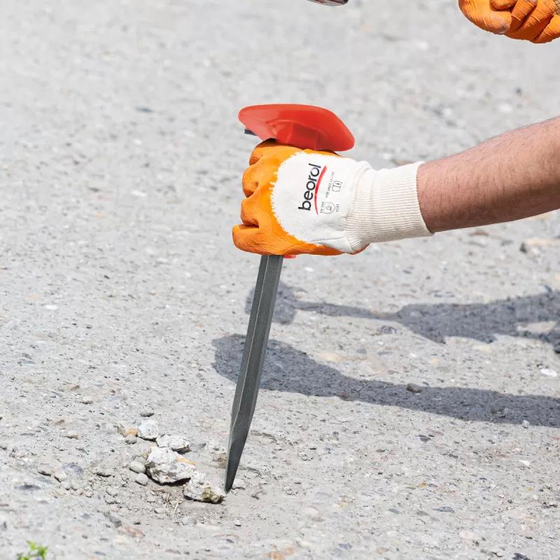 Cold chisel sand-blasted heavy duty plastic holder 