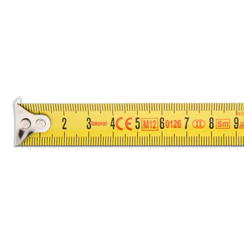 Steel measuring tape 5m, red body/black cover 
